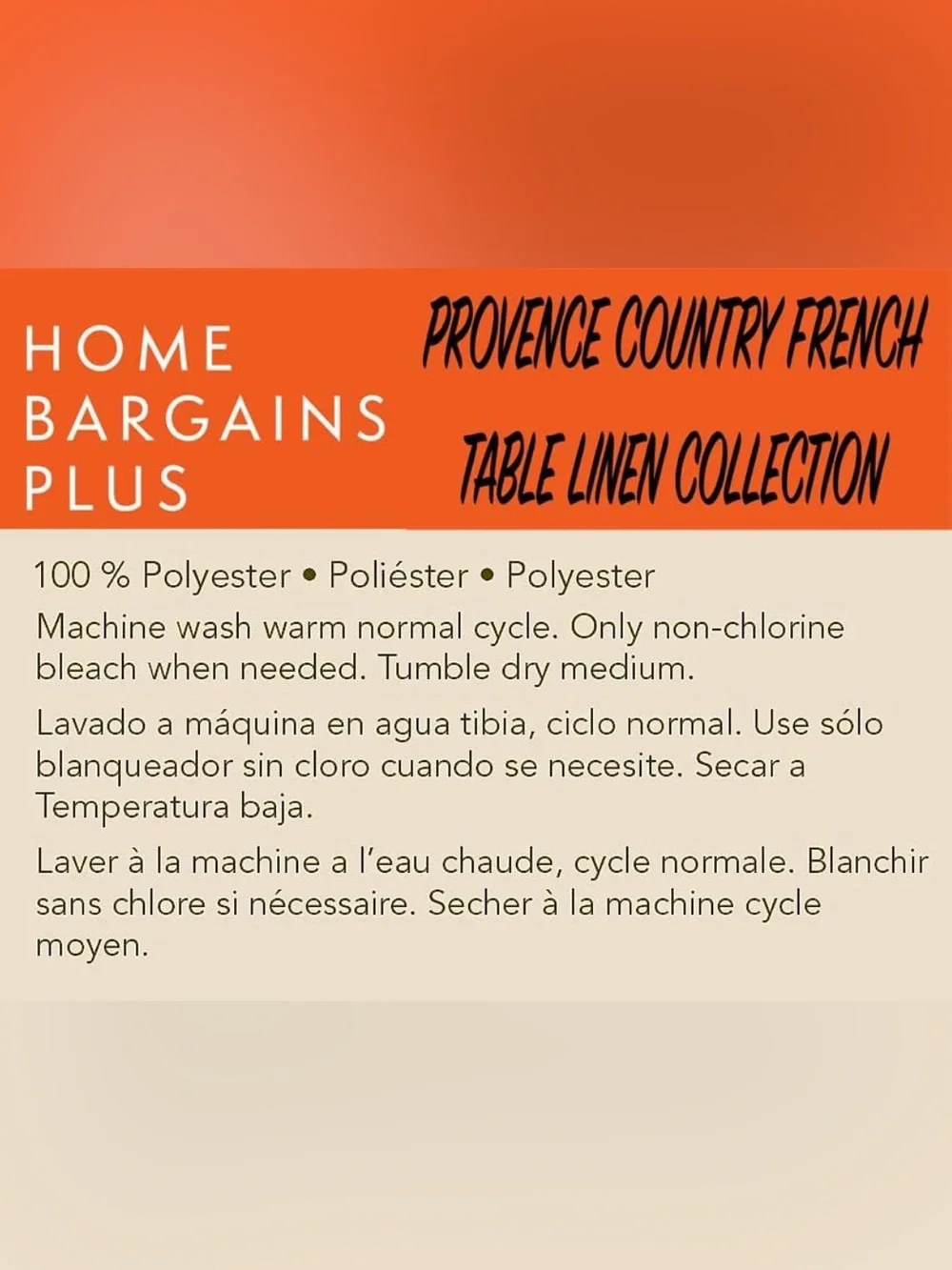 Oval Fabric Tablecloth